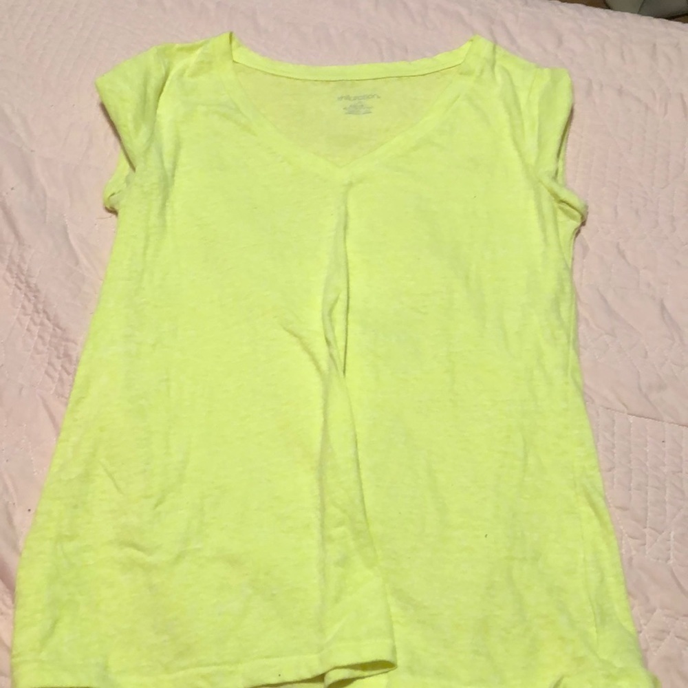 Neon yellow tee